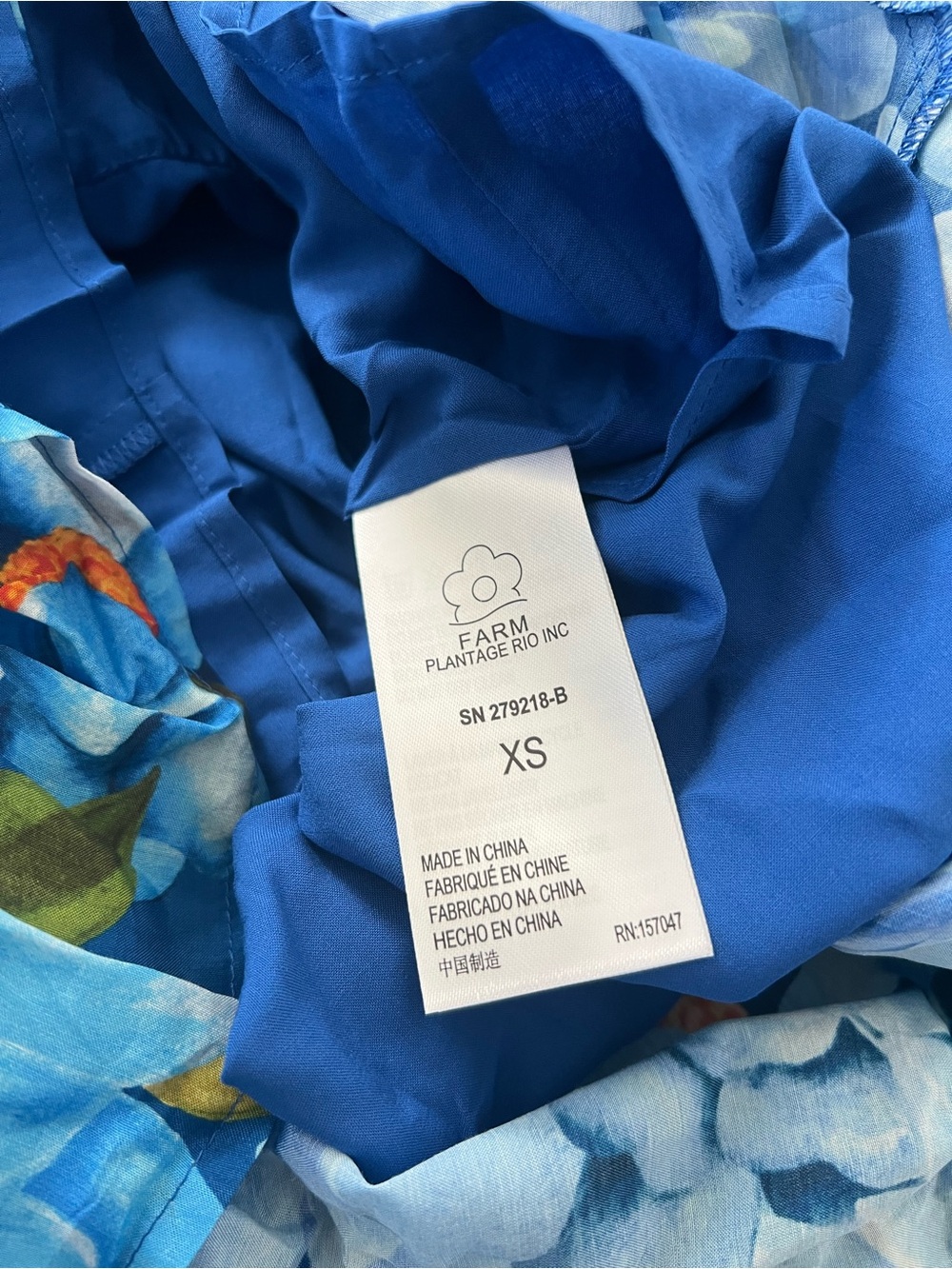 NWT Farm Rio x Anthropologie Long-Sleeve Mini Swing Dress Sz XS - Picture 3 of 8